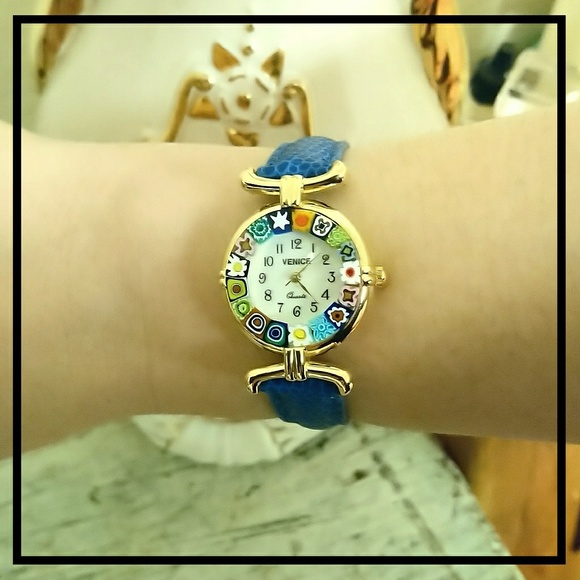 Rare Vera Pella Venice Italy Handmade Glass Watch - Picture 8 of 8